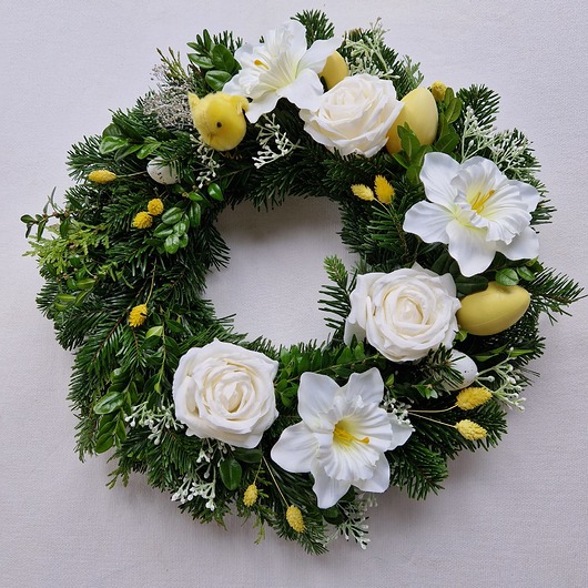 wianki wielkanocne Wianek wiosenny/wielkanocny/na cmentarz 45CM