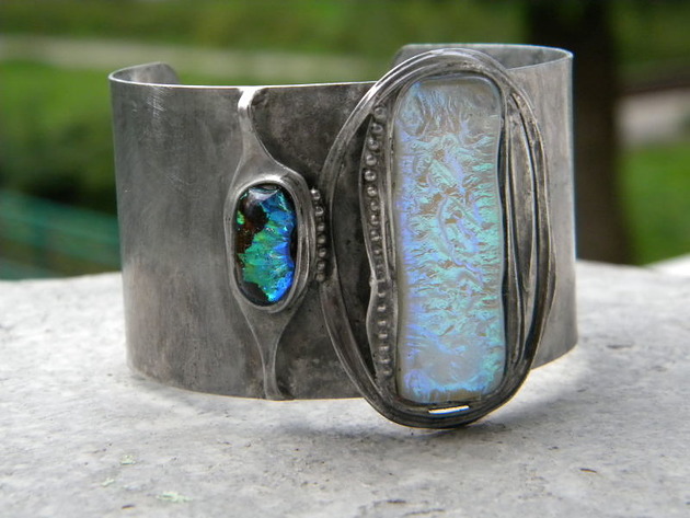 bransoletki wire wrapping Dylemat wyboru  - BRANSOLETA MANKIET - CUFF