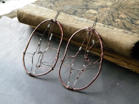 freelancerka - wire wrapping:) - kolczyki Beata Trotter