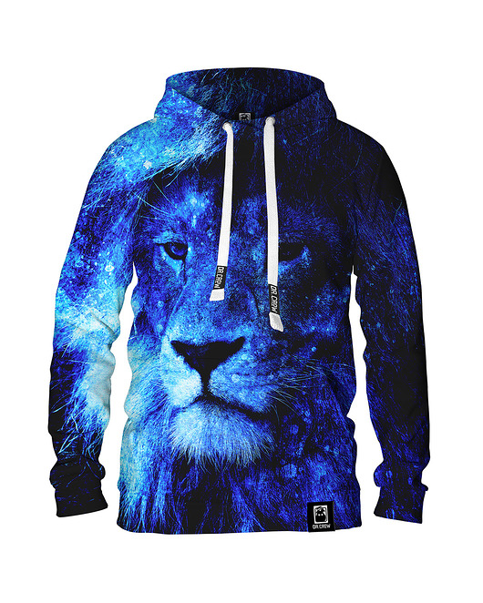 bluzy męskie Męska Bluza z kapturem Shining Lion