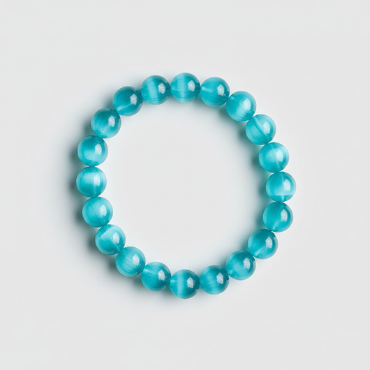 bransoletki ze szkła Niebieska bransoletka Cat Eye