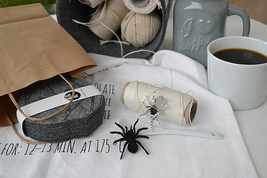 Pająk felt label