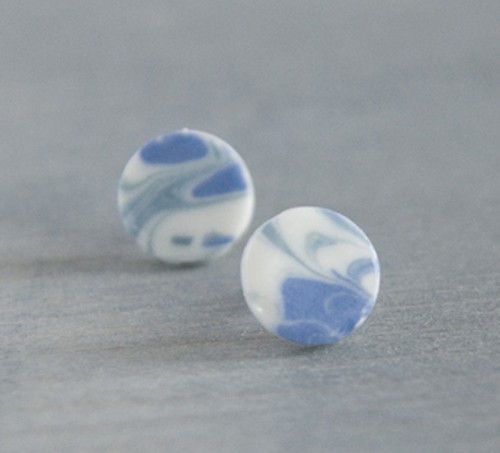 Kolczyki z oryginalnymi ceramicznymi oczkami. imkadesign