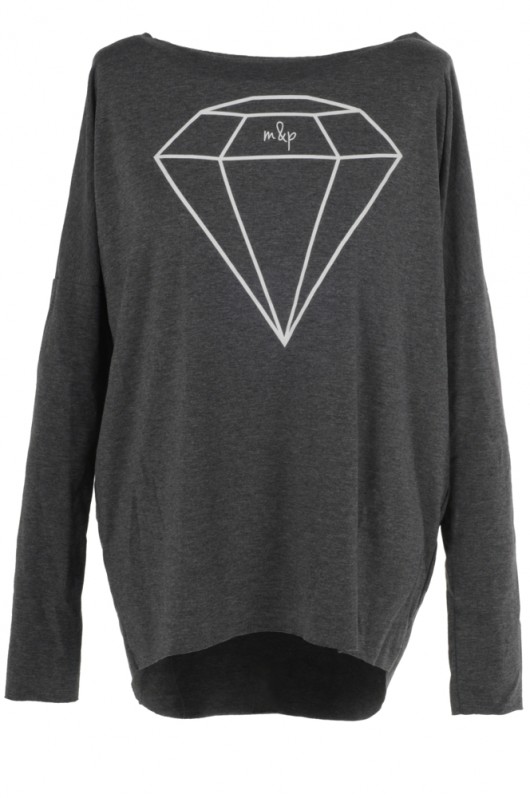 Diamond longsleeve mint-and-pepper