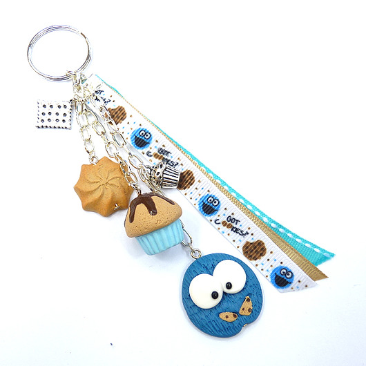 Brelok ciasteczkowy potwór, cookie monster NATAJKA