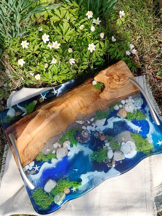 deski do krojenia i tace Deska do serwowania morska fala 