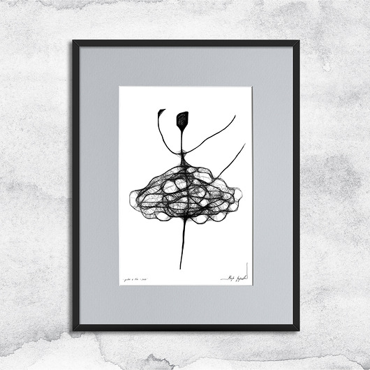 grafiki i ilustracje Oprawiona grafika - tancerka - nr 88