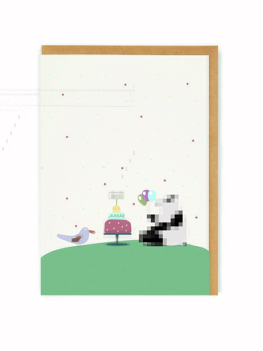 kartki, zaproszenia na chrzest Urodzinowa Panda