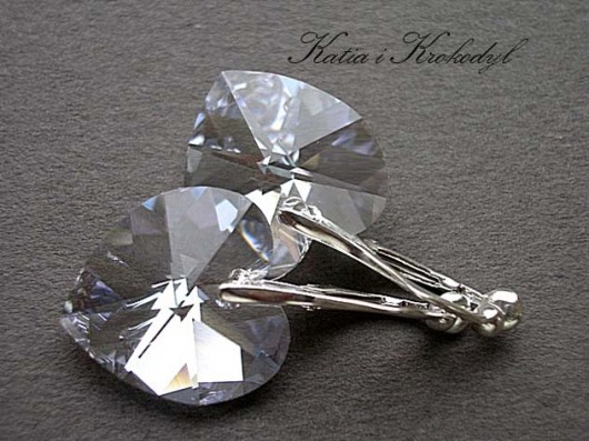 KLIPSY kryształ SWAROVSKI HEART CRYSTAL Katia i krokodyl