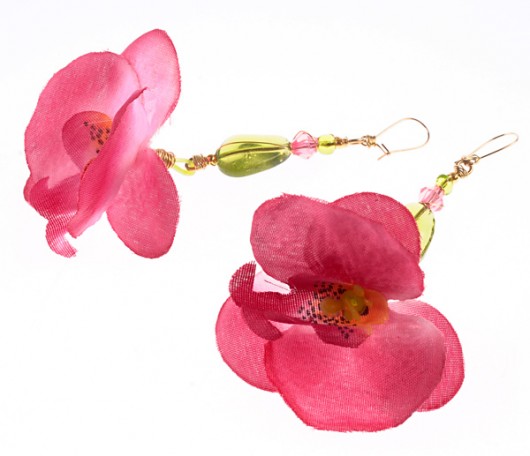 kolczyki Różowa Orchidea TWINS