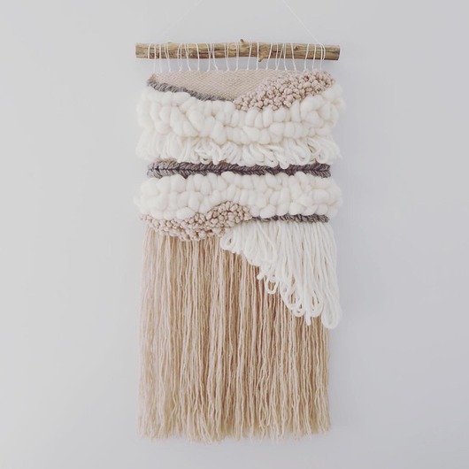 Makatka Makrama Beż wool and stick