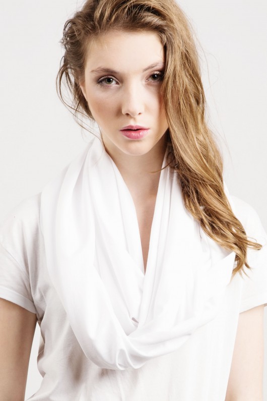 DZIANINOWY KOMIN TUBA SZAL biel CADOaccessories