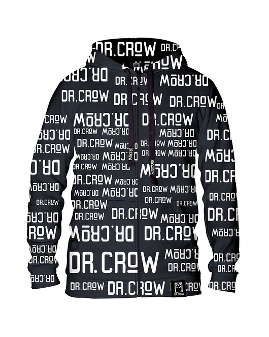 bluza z kapturem damska Damska Bluza Expres Zamek DR.CROW Napisy Logo B