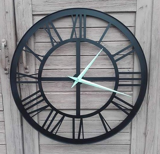Zegar Factory Weld Black 40 cm pistacjowe wskaz. Home Design
