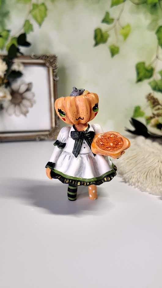 figurki i rzeźby Dynia girl z Halloween