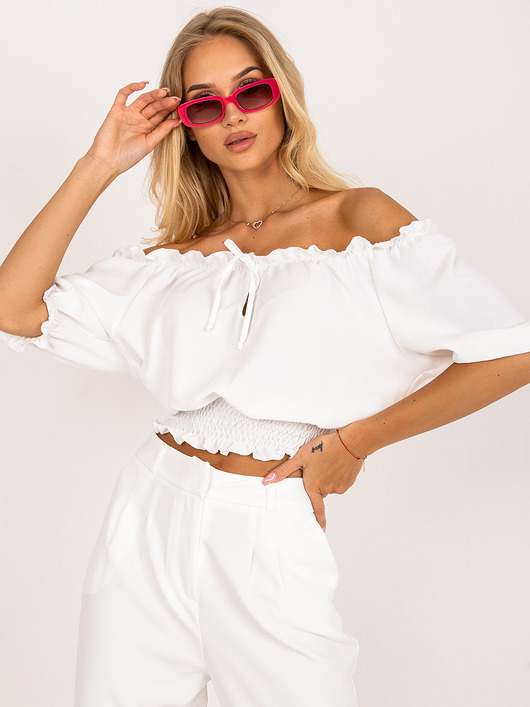 bluzki - inne Biała bluzka hiszpanka lola