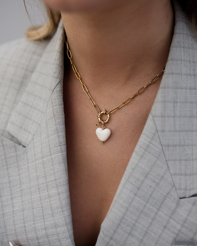 bransoletki - inne Białe serce