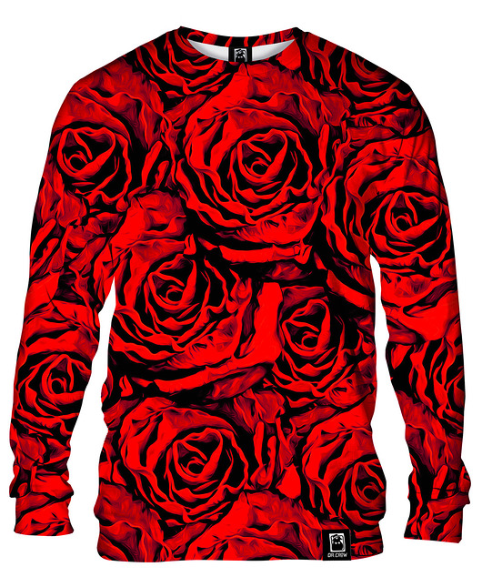 bluzy męskie Bluza Bez Kaptura Męska DR.CROW Red Roses