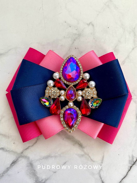 broszki Brosza z kryształami w kolorze różowym  kameleon  New