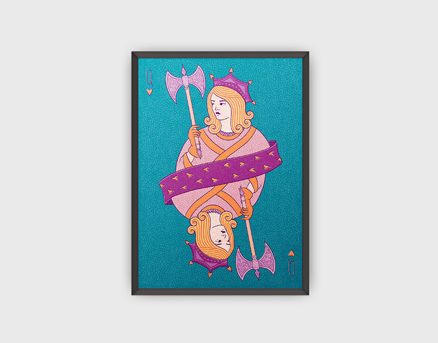 grafiki i ilustracje Plakat Queen of Hearts