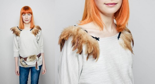Bluza pióra beżowa  S M Diamentowe Benni