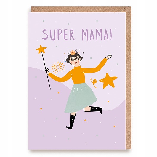kartki okolicznościowe - wydruki Kartka dla Mamy - Super Mama