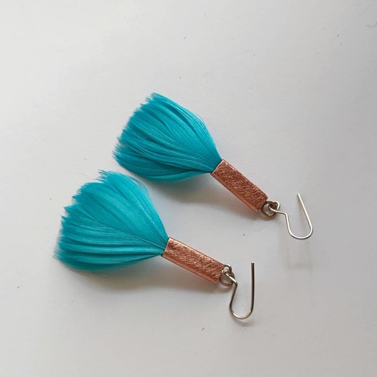 kolczyki z piórami PIÓRKO kolczyki