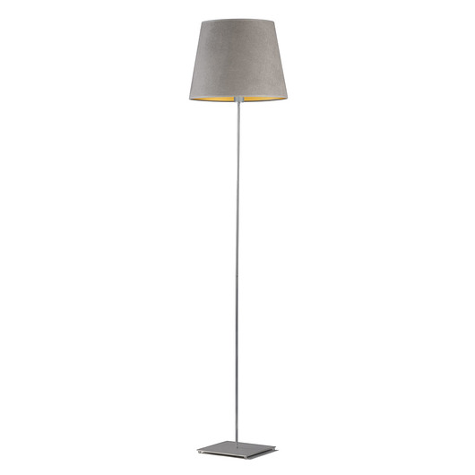 lampy podłogowe Skandynawska lampa stojąca do salonu z abażurem PALERMO VELUR