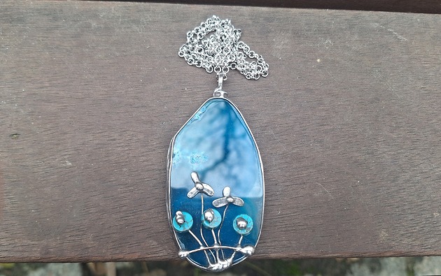 wisiory Niebieski ogród - wisiorek