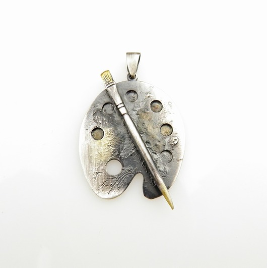 wisiory Paleta do malowania - zawieszka srebrna