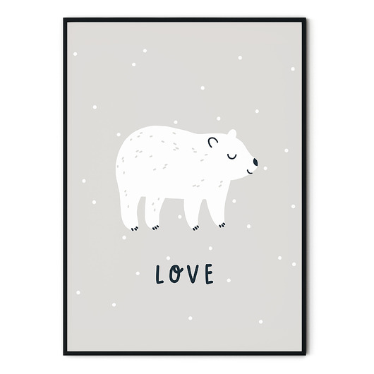 Plakat dla dzieci Miś Polarny myscandi