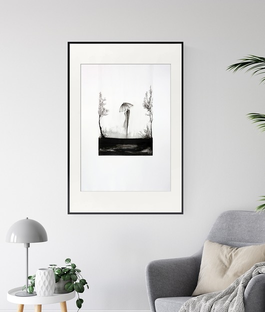 grafika 50 x 70 cm  wykonana ręcznie, abstrakcja Krystyna Siwek Art