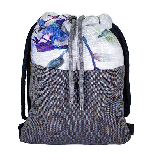 Plecak duo niebieskie kwiaty sacky bag