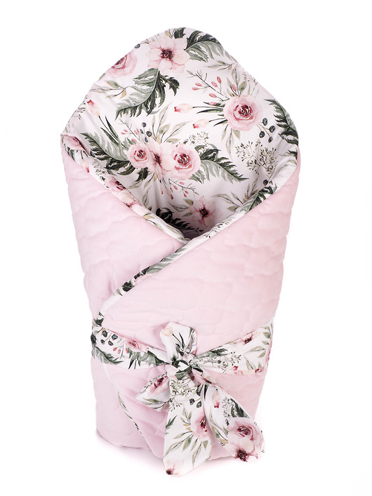 Rożek Becik Niemowlęcy - Rose Light Pink Baby Love Decor