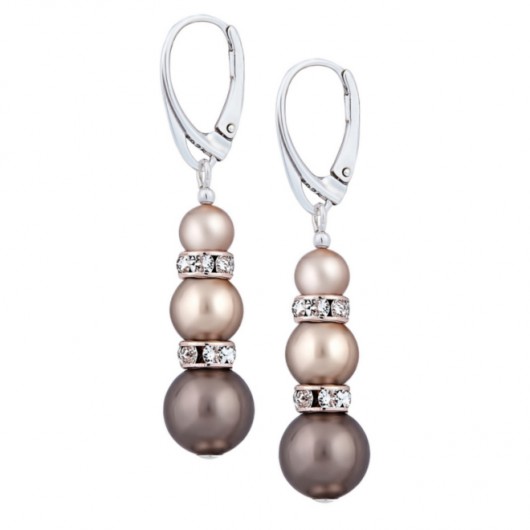 Perły kryształ swarovski,lśniące przekładki. Laoni