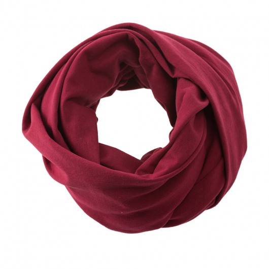 Wygodny Dzianinowy Szal Komin Chusta Bordowy CADOaccessories