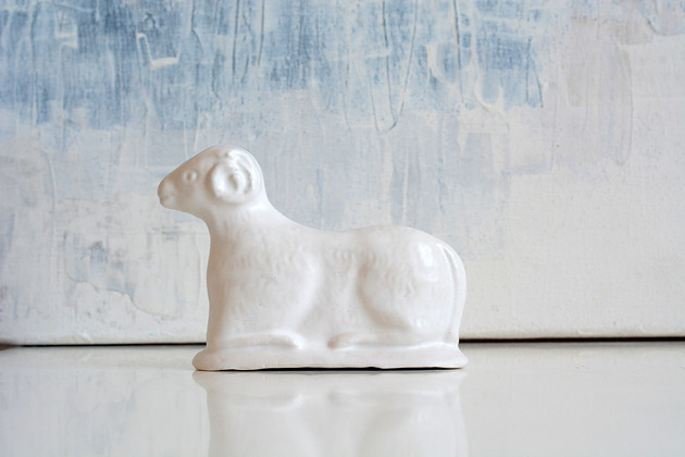 ozdoby wielkanocne Baranek wielkanocny biały satynowy be 14