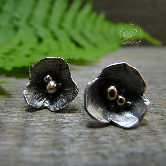 kolczyki wire wrapping Margaretki