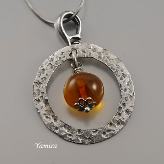 bursztyny silver oxy - wisior yamira