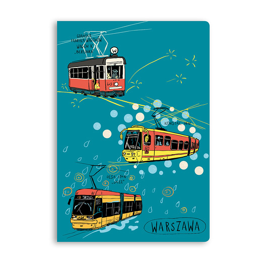 notatniki i albumy Zeszyt A5 Warszawa Tramwaje