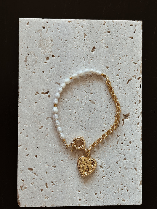 złote naszyjniki Bransoletka  Łańcuszek i Perły