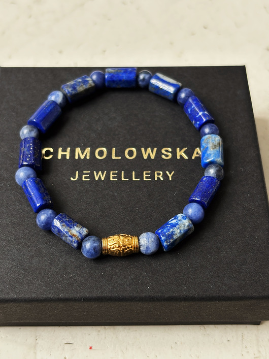 biżuteria męska Bransoletka Męska Lapis Lazuli i Sodalit