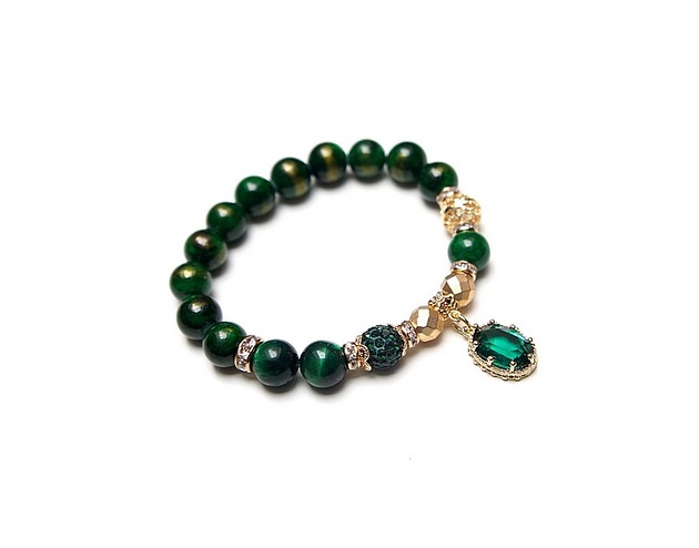 bransoletki z kamieni naturalnych Kolekcja Rich - Emerald /glamour/ - bransoletka