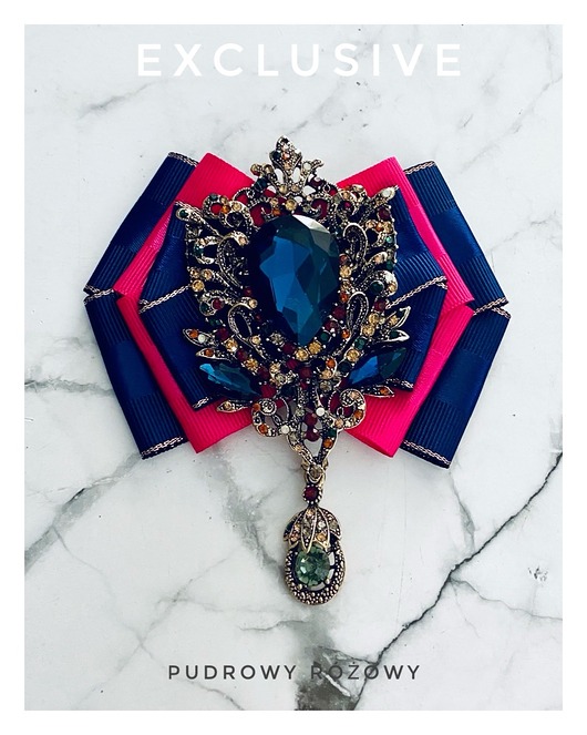 broszki Brosza  z Ogromnym kryształem 1 szt NEW