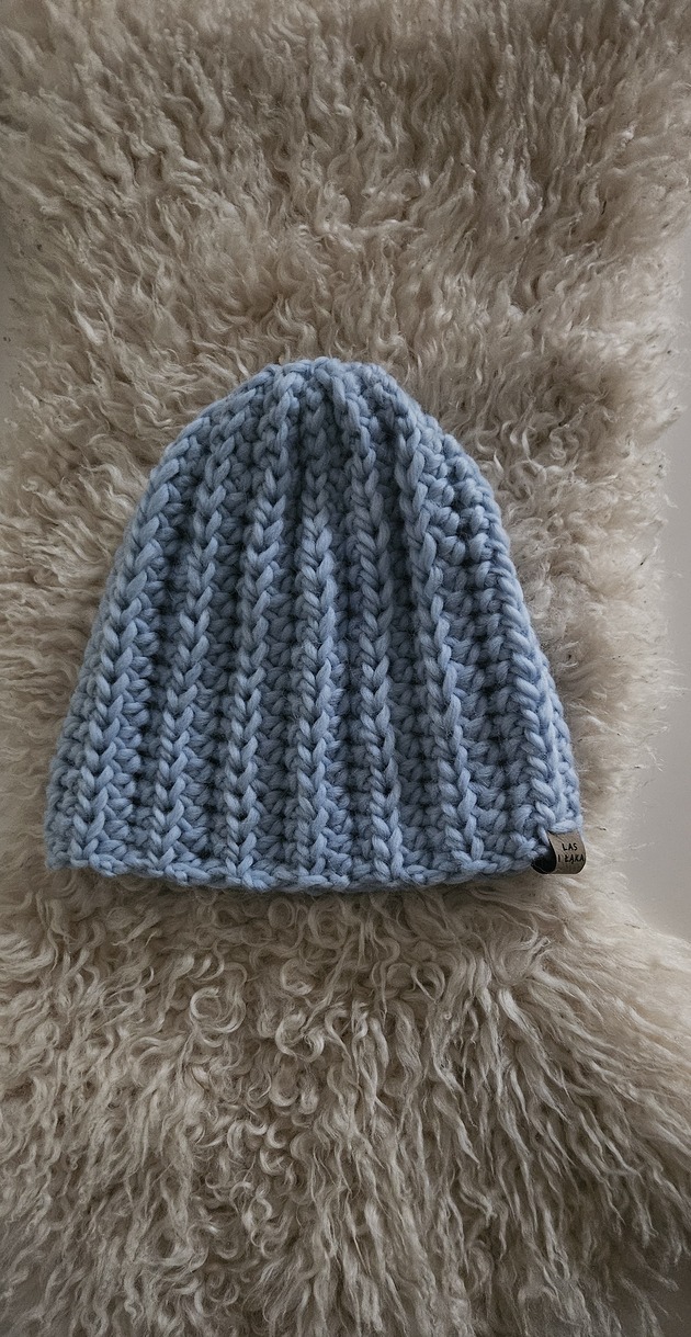 czapki damskie Błękitna Czapka wełniana