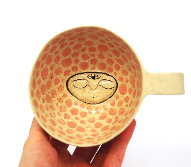 Filiżanka "face to face" róż OTOOKA CERAMICS