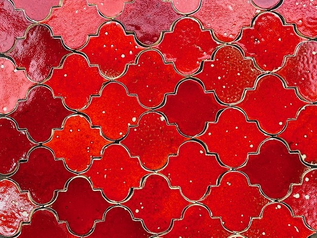 kafle i panele CAS Kafle inspirowane marokańską ceramiką,  czerwona Casablanka - 0,5m2