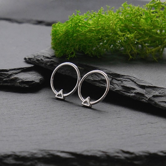 kolczyki srebrne Kolczyki srebrne koła z górami