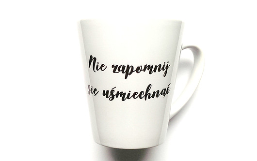Kubek Latte  UŚMIECHNIJ SIĘ FarrowDesign