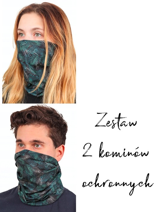 2 szt. kominów - masek ochronnych - palmy Usunieta